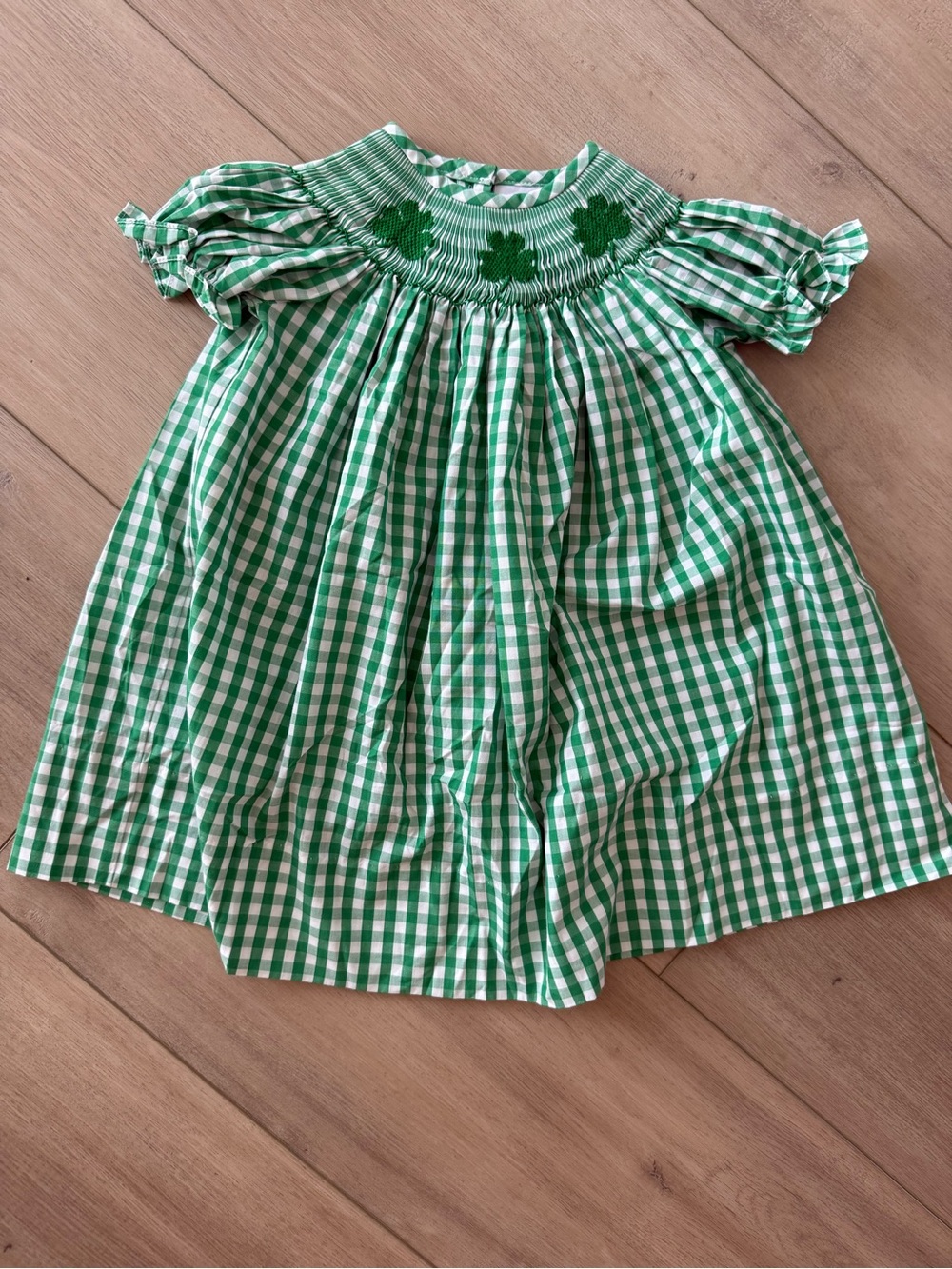 Delaney Toddler Smocked Clover Dress